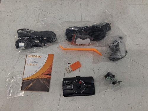 BOOGIIO FRONT and rear facing full hd 4K dash camera with app and 170° Wide Angle, Night Vision, 24H Parking Mode,Loop Recording, 3" IPS Screen- with 64gb micro sd card - BLACK (MODEL: OK-831) image 3