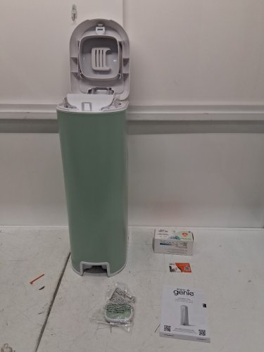 Diaper Genie Platinum Stainless Steel Diaper Pail - 27" - SAGE green/ white (model: i000811) image 3
