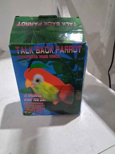 kid's Pixnor Recording talking Parrot Hanging Decoration Toy - 7.68" x 6.50" x 3.94" - Red/yellow (model: 4DPCRFG35D7P) image 2
