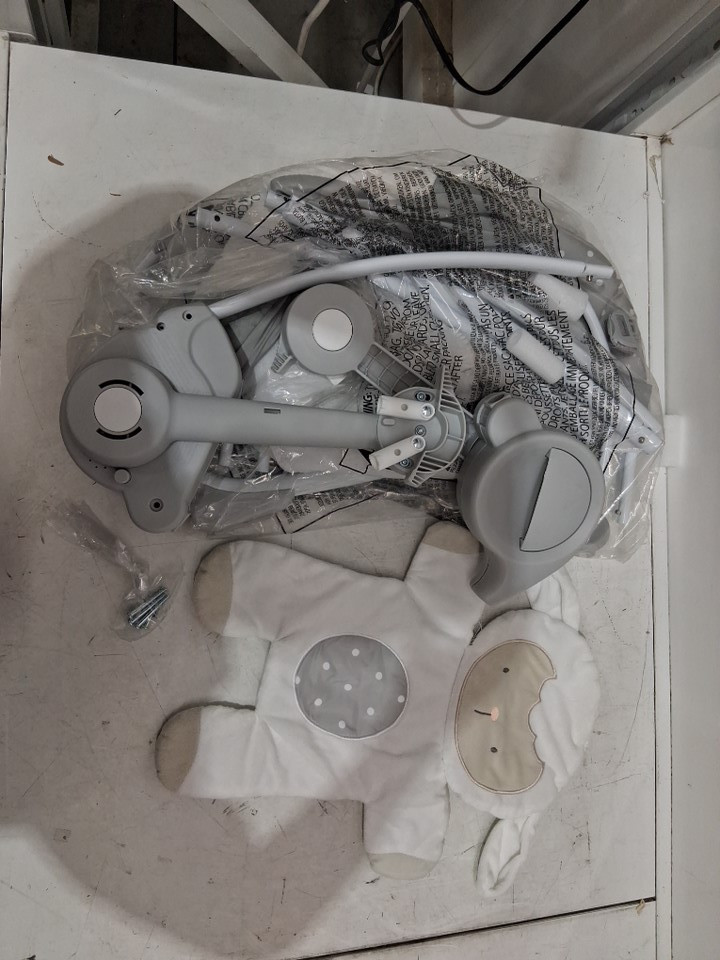 INGENUITY COMFORT 2 GO PORTABLE baby SWING - 0M-9M - CUDDLE LAMB theme/grey (MODEL: 12184) image 2