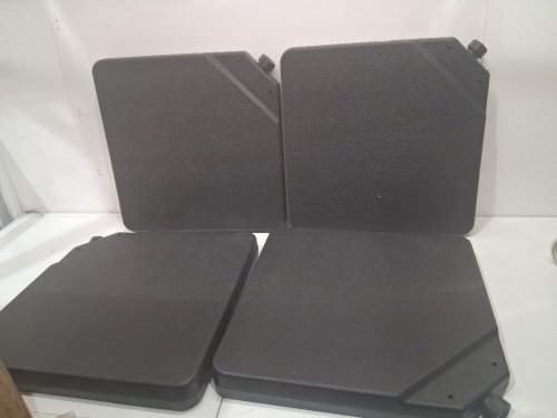 4pc costway heavy-duty fillable patio offset umbrella base stand - 40" x 40" - black (model: np10621) image 5