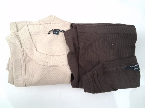 3PK WOMENS TAHARI RIBBED COTTON TANK TOP - medium - beige/brown (STYLE: 2988442) image 2