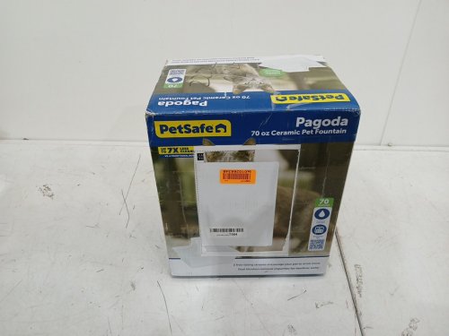 PETSAFE DRINKWELL PAGODA DOG & CAT WATER FOUNTAIN - PORCELAIN - 2L/70 OZ - WHITE (MODEL: PWW00-13907) image 2