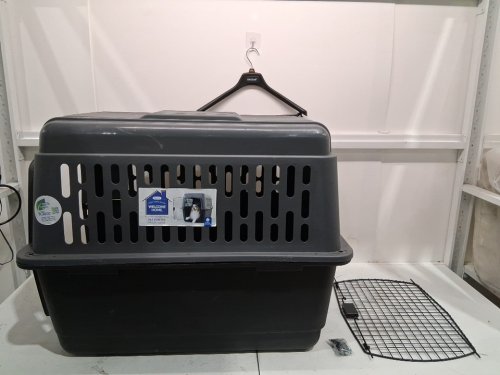 petmate aspen pet porter travel kennel / crate - 36" x 24.4" x 26.8" - 50lbs-70lbs - dark grey (model : 21183) image 4
