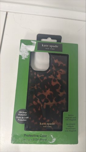 Kate Spade Protective Phone Case with MagSafe for iPhone 16  - Transparent Tortoise image 3
