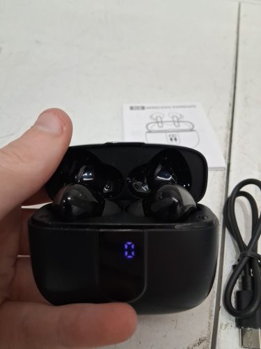 btootos wireless Bluetooth earbuds with noise cancelling mic and touch control - black (model: k9) image 4