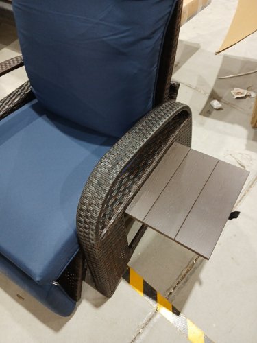Art to Real ATR Outdoor Wicker Reclining Chair - Navy Blue Cushion - (Model: A004BRNB) image 5