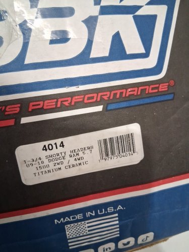 BBK Shorty Steel Titanium Ceramic Coated headers -Dodge Ram, 5.7 Hemi, Pair-(model:bbk-4014 image 6