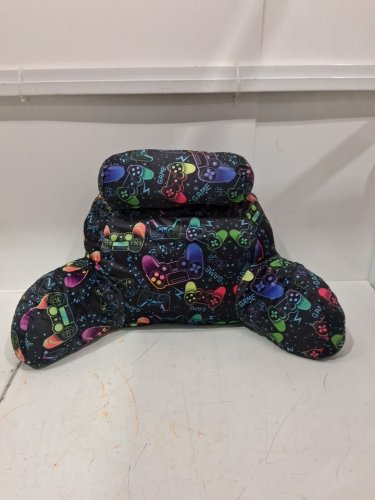 uothik large reading pillow with gamepad prints, arms and washable cover - 15'' x 27.5'' - multicolor (model: RP-920) image 3