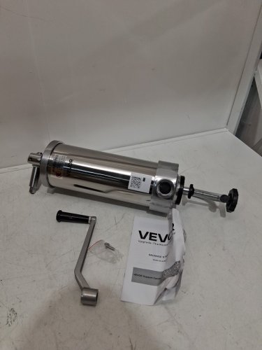 vevor Stainless Steel Vertical Sausage Stuffer with Suction Base, Manual Crank & 3 stuffing tubes - 5lb capacity - (model: es-3l) image 4
