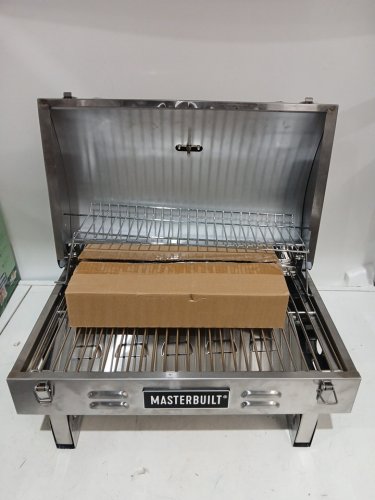 MASTERBUILT PORTABLE PROPANE GRILL - 288 SQ.IN, 10000 BTU - STAINLESS STEEL (MODEL: MB20030819) image 8