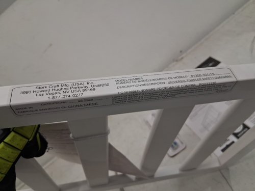 Storkcraft Universal Toddler Slat Safety Rail For Turning Select Storkcraft/Graco Cribs - 18.5" x 12.28" - White (Model: 01350-301-TS) image 4