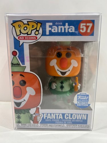 Funko pop! **funko limited edition** ad icons: drink fanta vinyl figure (#57) **plastic protector cover** image 2