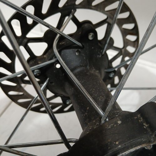 Complete rear wheel for dirt bike - 90/100 -14 - black image 4