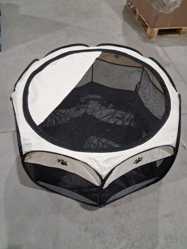 snecon portable foldable pet playpen - large - 44.8" x 44.8" x 22.8" - grey (model : SC-PET-L-01) image 4