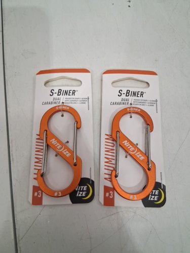 2 Nite Ize S-biner dual aluminum carabiner - size 3 - orange image 2