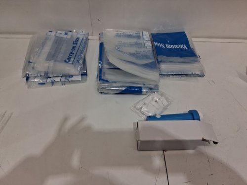 16pc meiqihome vacuum storage bags with electric pump - 2 jumbo/2 medium/4 suitcase/4 carry-on/2 large/2 small - blue (model: MQ-DB16) image 3