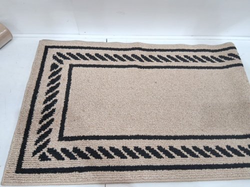 Nautica home rope border runner rug - 2ft x 6ft - Double Border (black)/Natural Twist(tan)  (Model: 1718190) image 3