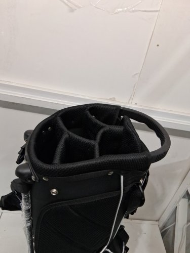 Costway Golf Stand Cart Bag with 6-Way Divider Carry Pockets - Black - (Model: SP36394BK) image 5