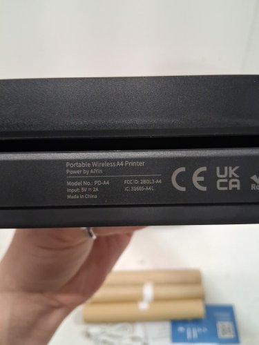 4PC GLORYANG INLESS PORTABLE THERMAL PRINTER - FOR PAPER 8.5'' X 11'' - BLACK (MODEL : PD-A4) image 3