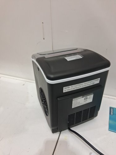 EUHOMY Countertop Ice Maker Machine with Handle, Basket and Scoop - MAKES 26LB/Day - BLACK (MODEL: im-06d/IM001-Bbl-CAEH) image 6