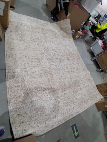 distressed vintage-style area rug - 9FT X 12FT - BROWN/BEIGE image 3