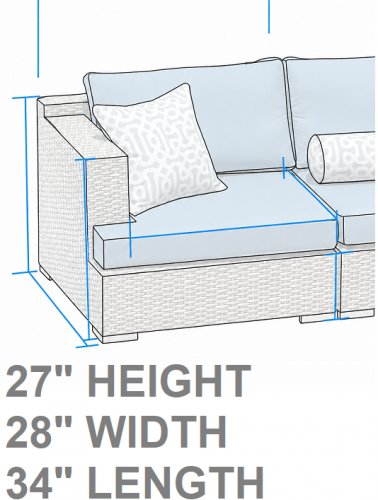 costway outdoor patio conversation set chaise piece - 27" x 28" x 34" - navy blue/grey image 2