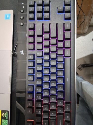CORSAIR K55 RGB PRO USB wired gaming keyboard with Dynamic RGB Backlighting, Six Macro Keys, IP42 Dust and Spill Resistant, Detachable Palm Rest, Dedicated Media and Volume Keys - black (model: rgp0118) image 6