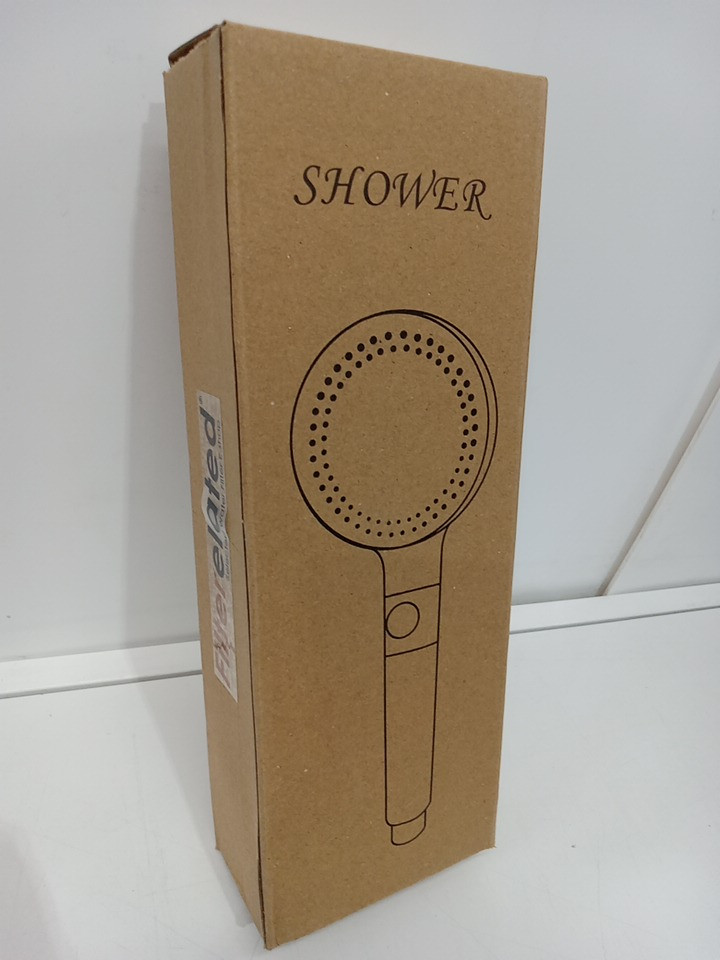 Filterelated Handheld Shower Head with Stop Button - Chrome image 2