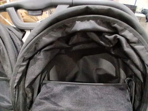 Mompush Lithe X2 easy fold lightweight double stroller with recline & rain cover for newborns & toddlers - Black (Model: S3101-ND) image 6