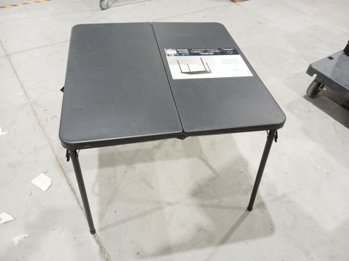 MAINSTAYS SQUARE FOLDING TABLE - 34" X 34" X 28" - BLACK image 3