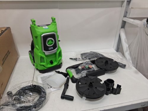 SWIPESMITH ELECTRIC PRESSURE WASHER WITH HOSE REEL, 4 QUICK-CONNECT NOZZLES, AND FOAM CANNON - 2.6 GPM - 3500 MAX PSI - GREEN/BLACK (MODEL: SI-TH004) image 3