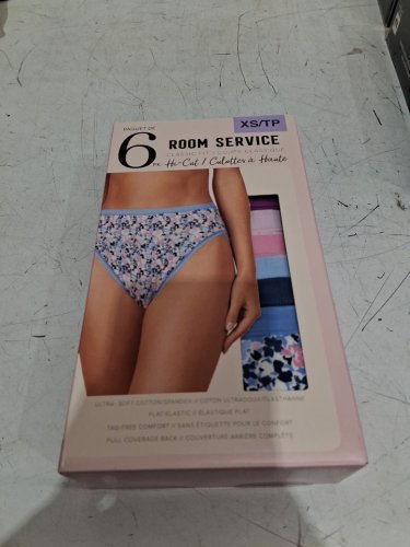 6pk Women's Room Service Classic Fit Hi-cut Ultra-soft Cotton Underwear - extra small- Floral/Multi-colour - (Style: 2964659) image 2