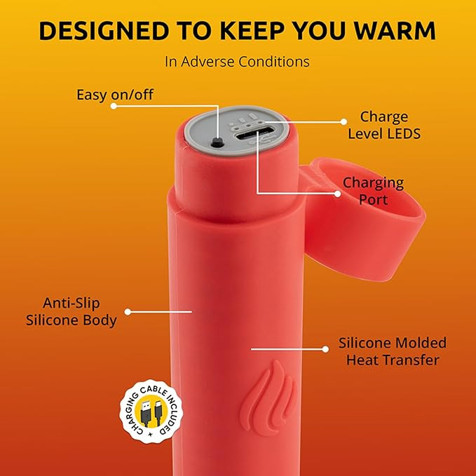 2pk Powerpaw 501 Rechargeable Hand Warmer - RED (Model: 1872139) image 2