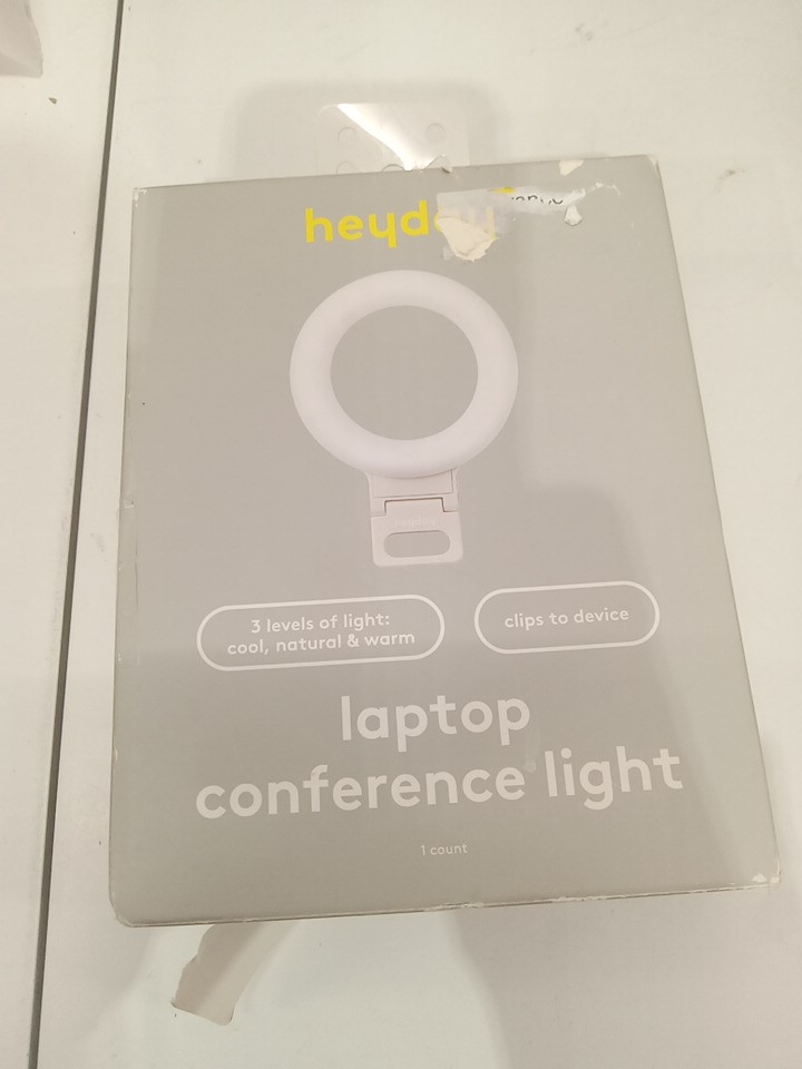 heyday laptop conference light with 3 modes and clip - stone white image 2