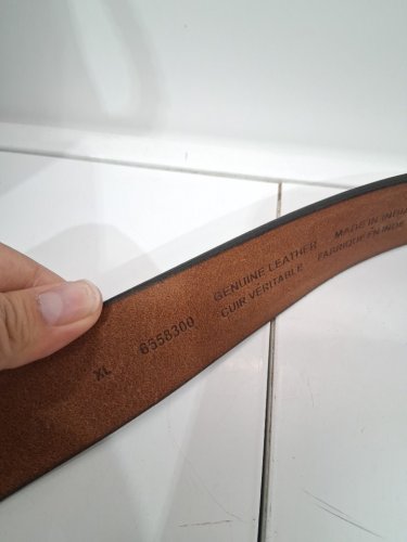 Natural Reflections Textured Floral genuine Leather Belt -  extra large - brown (style: 6558300 / 2837351) image 4