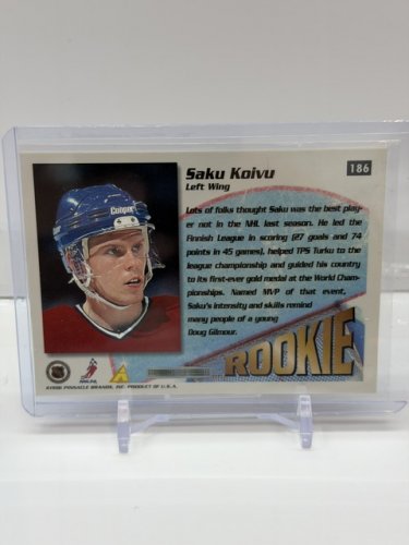 SIGNED SAKU KOIVU ROOKIE CARD - 1996 PINNACLE 95-96 SUMMIT ED image 2