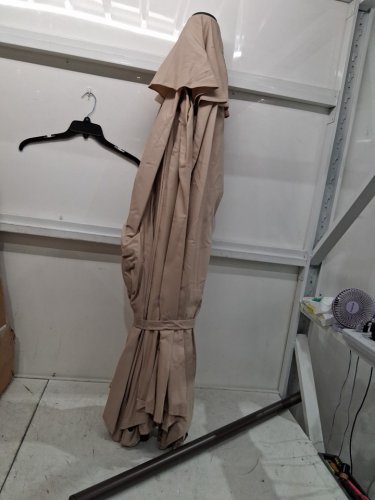 PatioKingdom UPF 50+ Sun Shade Outdoor Umbrella - 9FT  - beige image 3
