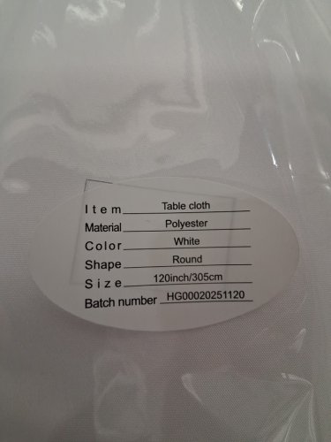 10PK Round White Polyester Wrinkle Resistant Tablecloths - 120" - White image 5