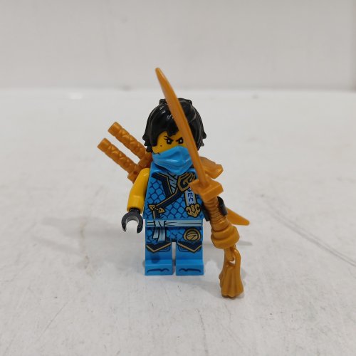 lego ninjago collectible ninja mini figure with assorted weapon - Light Blue image 2