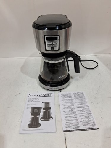 Black+Decker programmable coffee maker - 12 Cup - Stainless steel/silver/black (Model: cm1231sc-1) image 2