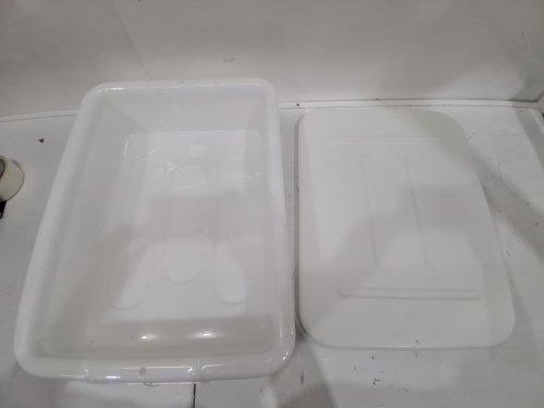 2PK SAGETRA Sagetra White Bus Box WITH LIDS - 24.6L - 20" x 15" x 15" - WHITE (MODEL: 102004CW / 2066848) image 2