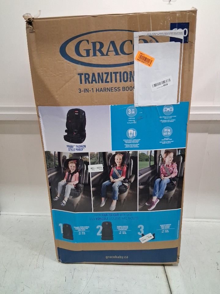 GRACO C20 TRANZITIONS 3-IN-1 HARNESS BOOSTER CAR SEAT - 100LBS CAP - BLACK (MODEL: 2035724) image 2