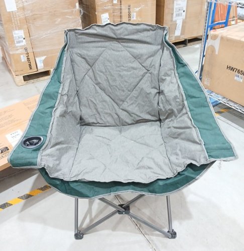2PC Northroad Oversized Folding Camping Chair with cup holder - 300lbs cap - Green/Grey image 7
