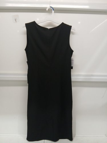 WOMEN'S OTEN Crew Neck Sleeveless Bodycon Dresses - LARGE - BLACK image 2