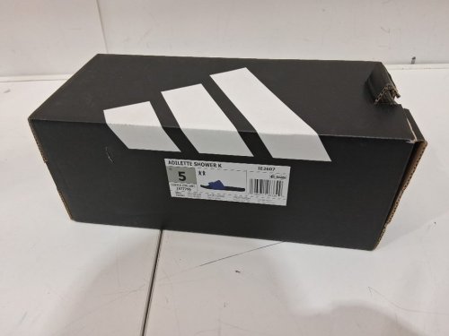 kid's adidas adilette shower k slides - 5 - navy blue/royal blue (style: ie2606/1977796) image 2