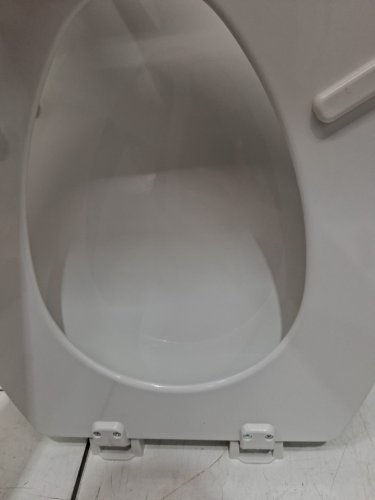 BEMIS LIFT-OFF ELONGATED ENAMELED WOOD TOILET SEAT - 18.5" - COTTON WHITE (MODEL: 1500EC 000) image 4