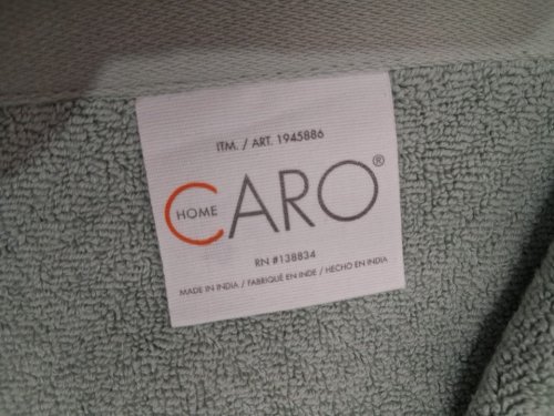 3PC CARO HOME COTTON BATH & HAND TOWELS - SEAFOAM GREEN (MODEL: 1945886) image 3