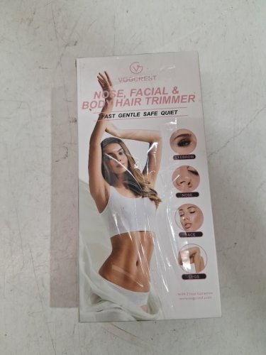 vogcrest 3-in-1 facial & body hair trimmer - pink (model: rfcd529) image 4