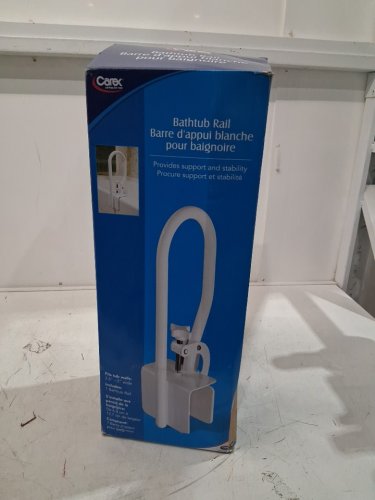 CAREX BATHTUB SUPPORT RAIL - 13.5" x 7" x 1" - 200lbs capacity - WHITE - (MODEL: B20400) image 2
